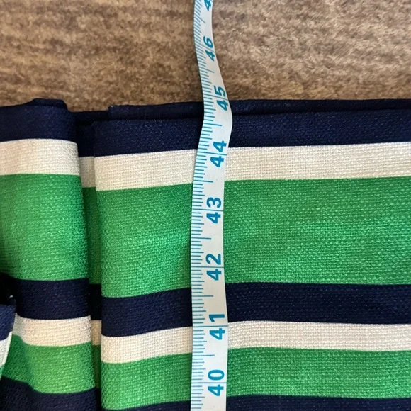 CK BradleyExquisite Striped Green and Navy Maxi Timeless‎ Skirt - Picture 4 of 5